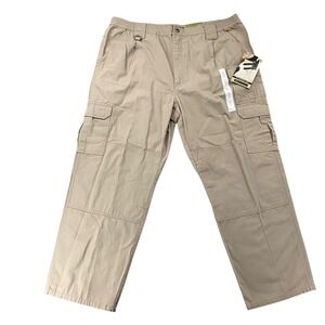 5.11 Tactical Mens Cotton Canvas Cargo Pants Khaki 42x30 NWT